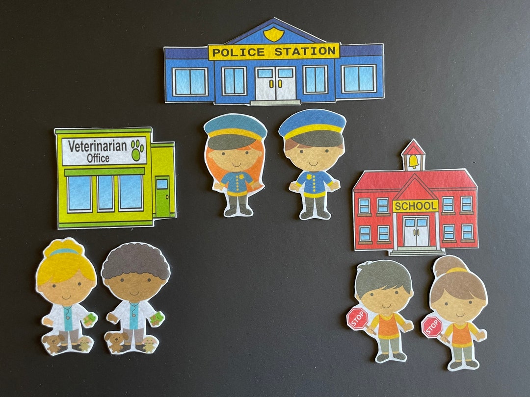 Community Helpers Set 2 Felt Pieces // Flannel Board // Etsy