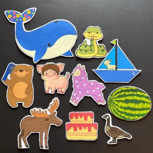 Down By the Bay Felt Board Pieces  //Flannel Board Pieces Pieces // Preschool // Teacher // Rhyme