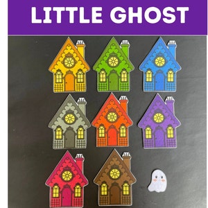 Little Ghost Game Felt Set //Flannel Board Pieces Pieces // Preschool  // Cognitive Skills // Hide and Seek Felt Game