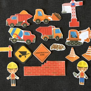 Construction Felt  #2 // Flannel Board Pieces Pieces // Imagination // Children // Preschool // Community Helpers