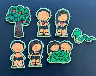 Adam and Eve Bible Felt Pieces  // Flannel Board Pieces  // Preschool  // Sunday School //