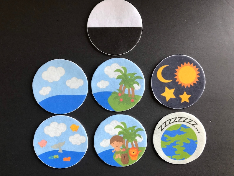 Die 7 Tage der Schöpfung Filz / / Flanell Board Stücke / / Etsy