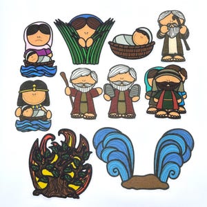 Moses Bible Felt Pieces  // Flannel Board Pieces  // Preschool  // Sunday School //