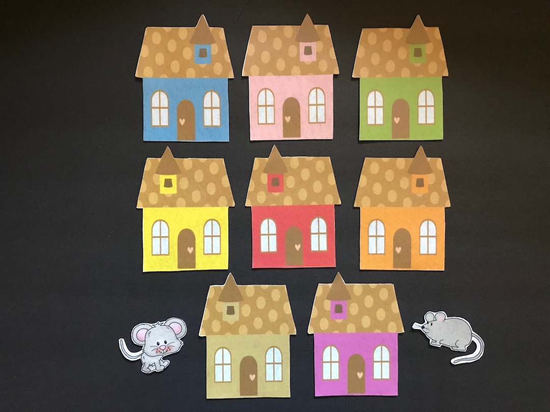 Little Mouse Game Felt Set //flannel Board Pieces Pieces // - Etsy