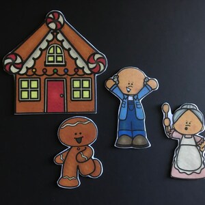 Gingerbread Man Felt // Flannel Board Pieces // Preschool // Teaching // Cognitive Skills // Animals // Language image 3