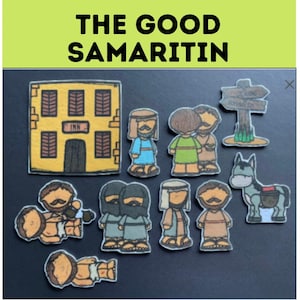 The Good Samaritan Bible Felt Pieces  // Flannel Board Pieces  // Preschool  // Sunday School //