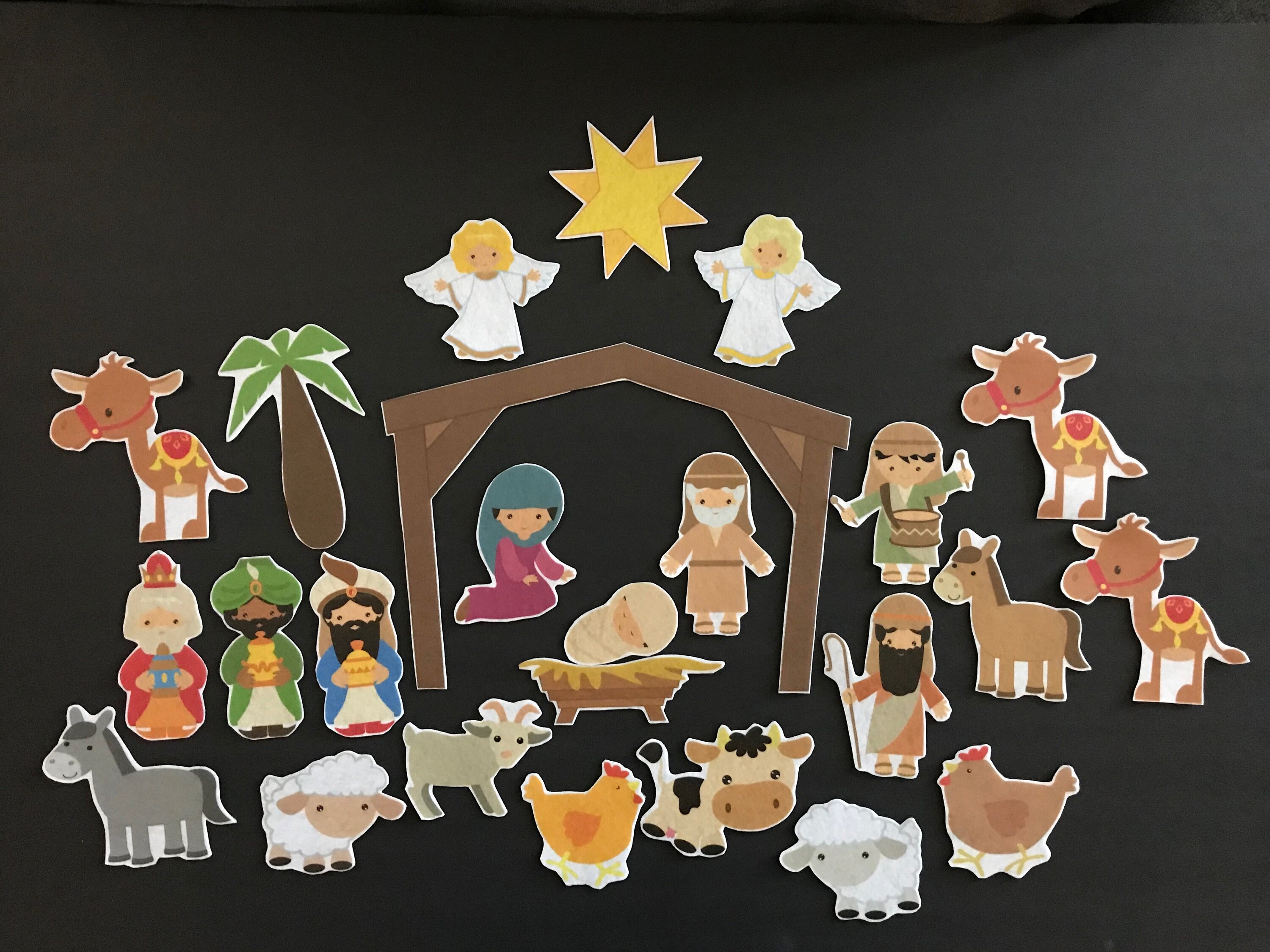 Nativity Felt Board // Advent Felt Manger // Felt Board Story Etsy