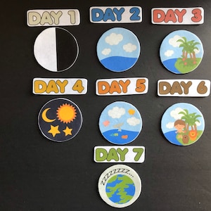 The 7 Days of Creation Felt // Flannel Board Pieces   // Preschool  // Sunday School //