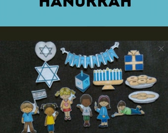 Hanukkah Felt // Flannel Board Pieces  // Preschool // Pre K // Elementary // Holiday //