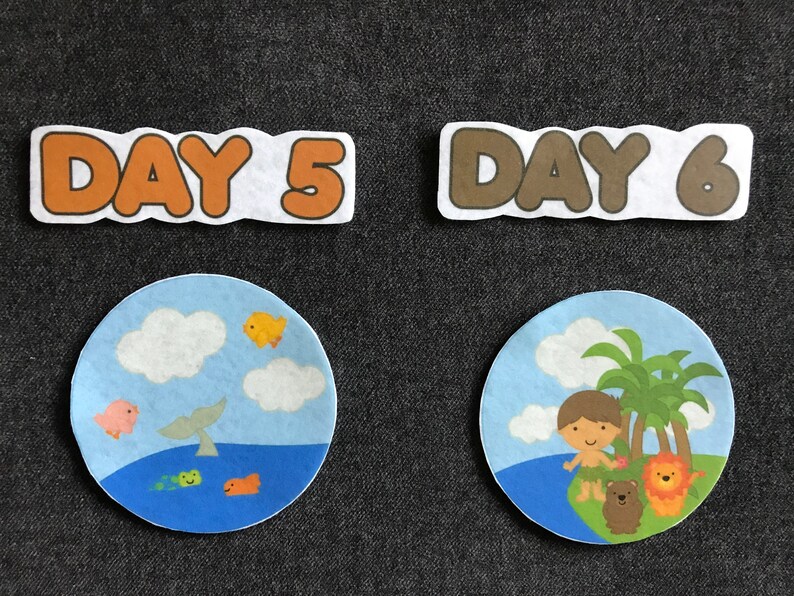 Die 7 Tage der Schöpfung Filz Board Set / / Flanell Board Etsy