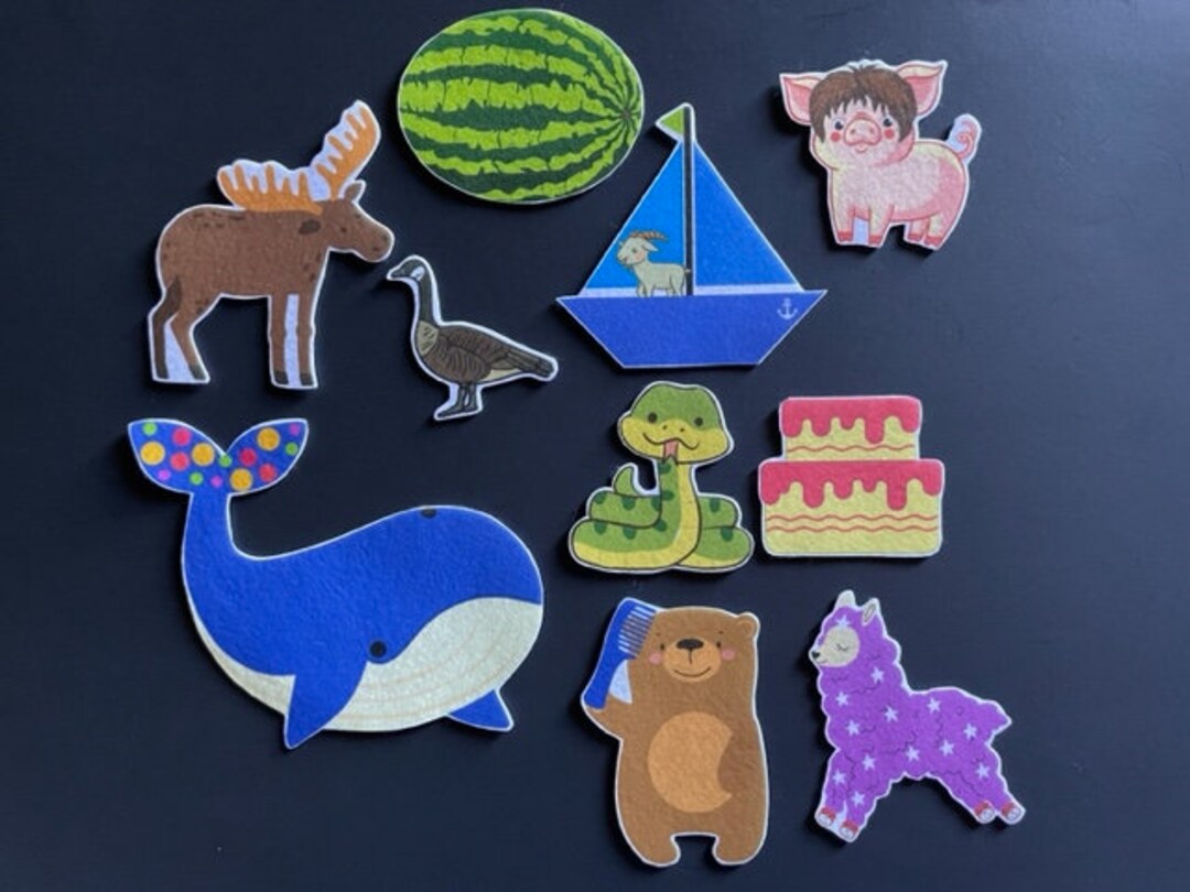 down-by-the-bay-felt-board-pieces-flannel-board-pieces-etsy