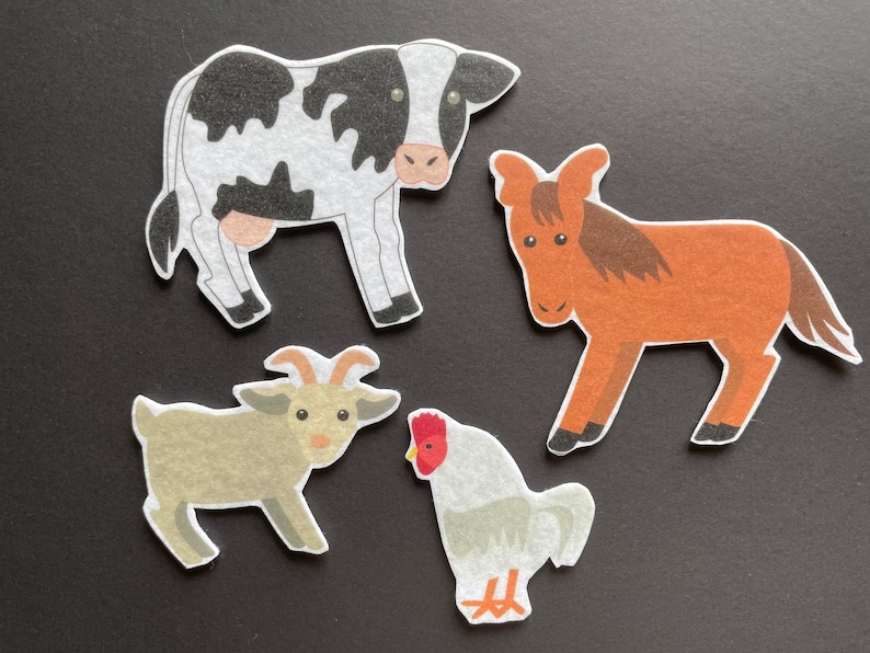 Farm Felt Set Flannel Board Pieces Felt Board Animals Pretend Play