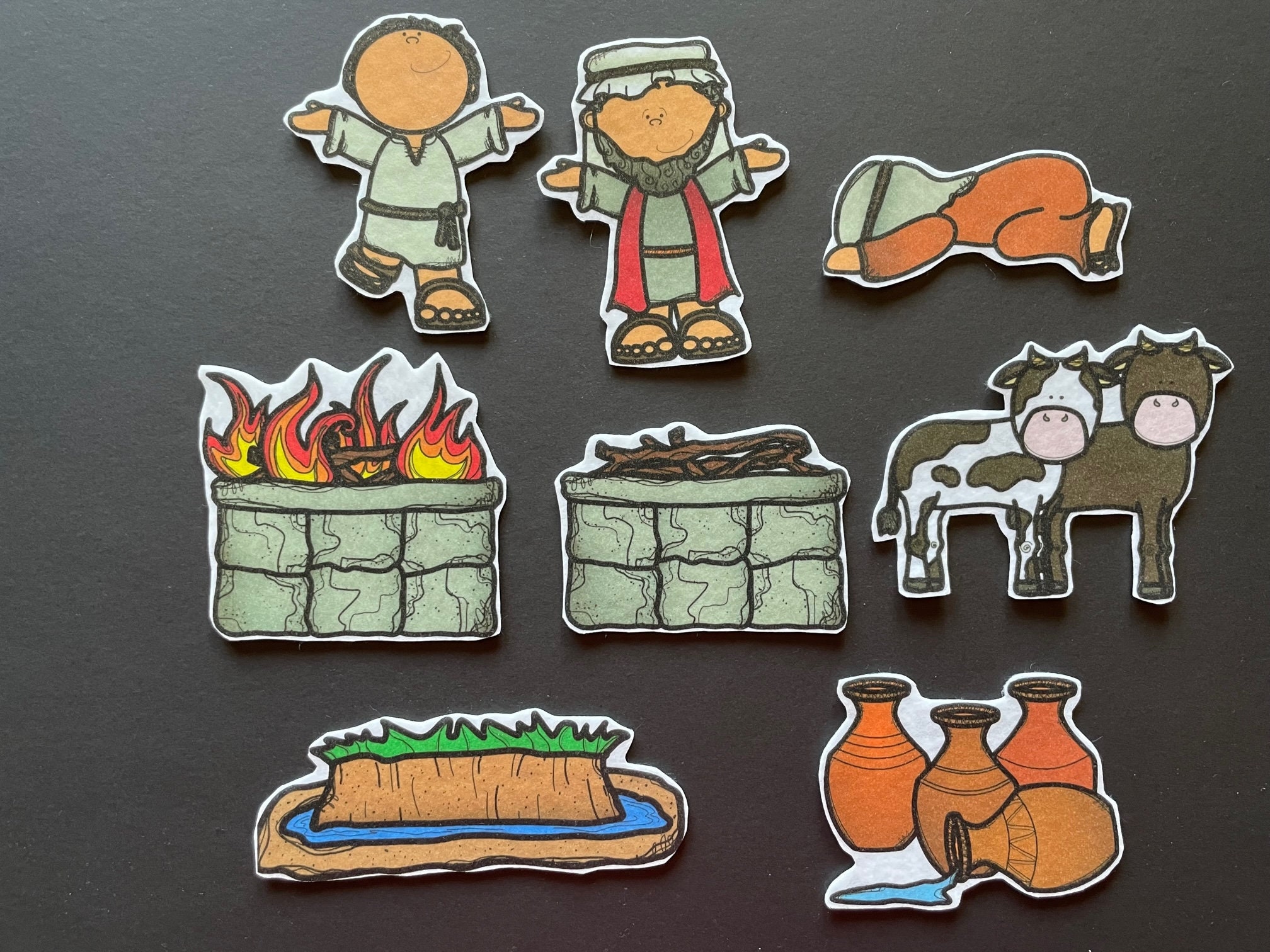 Elijah Bible Felt Pieces // Flannel Board Pieces // Preschool Etsy