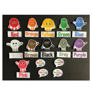 Colors Felt  // Flannel Board Pieces // Pretend Play // Quiet Time // Matching // Colors // Monsters