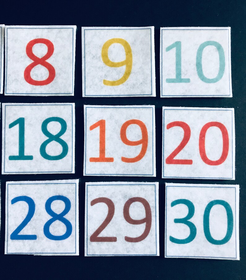 Calendar Felt // Felt Board Pieces // Flannel Board Pieces Etsy