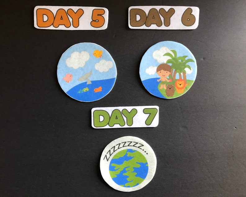 Die 7 Tage der Schöpfung Filz / / Flanell Board Stücke / / Etsy