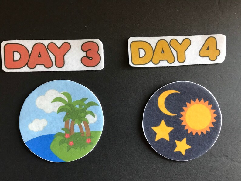 Die 7 Tage der Schöpfung Filz Board Set / / Flanell Board Etsy