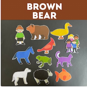 Brown Bear Felt Board  // Flannel Board Pieces   // Preschool // Teacher Story // Colors // Felt