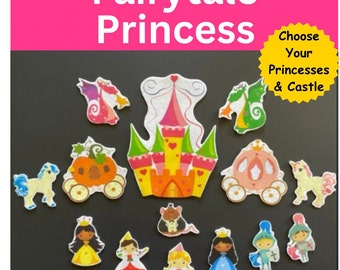 Fairytale Princess Felt  // Flannel Board Pieces // Princesses //  Pretend Play //  Felt Stories