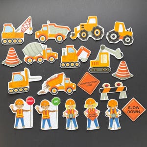 Construction Felt  // Flannel Board Pieces // Imagination // Children // Preschool //  Dump Truck
