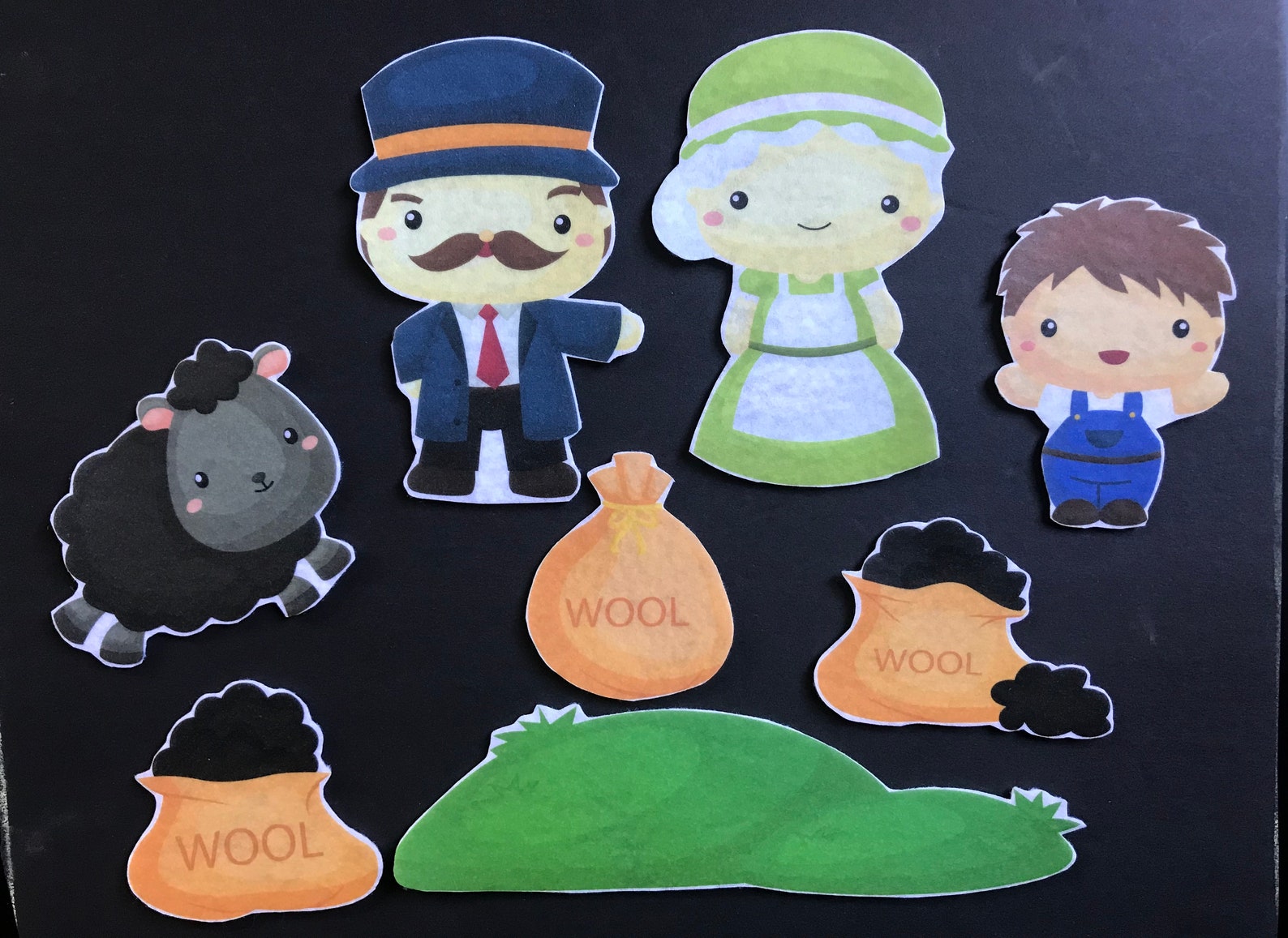Baa Baa Black Sheep Felt Board Story // Flannel Board Pieces - Etsy