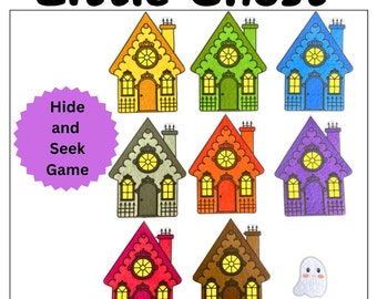 Little Ghost Game Felt Set //Flannel Board Pieces Pieces // Preschool  // Cognitive Skills // Hide and Seek Felt Game