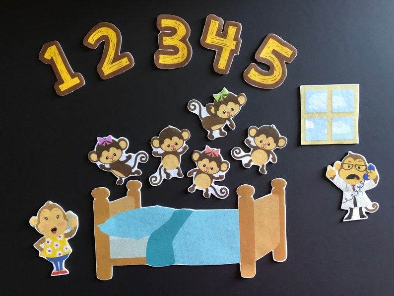 monkeys jumping on the bed toy