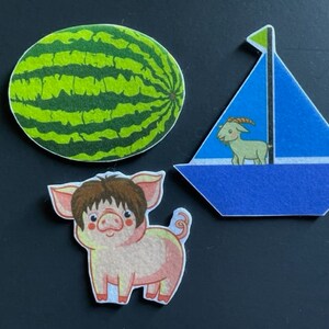 Down by the Bay Felt Board Pieces //flannel Board Pieces Pieces ...