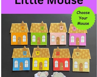 Little Mouse Game Felt Set //Flannel Board Pieces Pieces // Preschool  // Cognitive Skills // Hide and Seek Felt Game