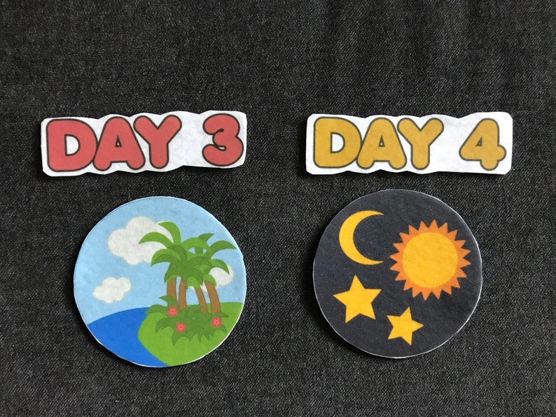 Die 7 Tage der Schöpfung Filz Board Set / / Flanell Board Etsy