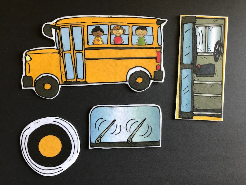 Wheels On The Bus Felt Board Stories // Flannel Board // Etsy