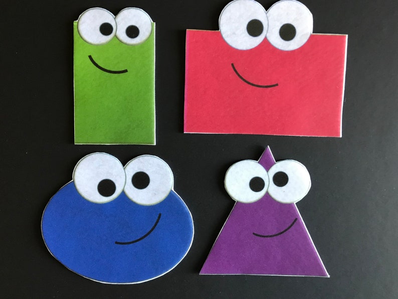 Shapes Felt Set// Flannel Board // Shapes // Learning // Etsy