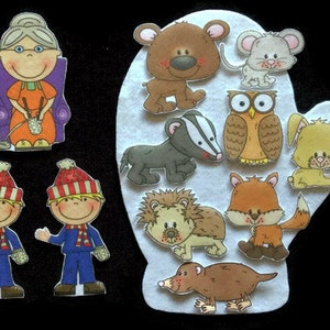 The Mitten  Felt  // Flannel Board Pieces // Ukrainian Folk Tale // Children // Preschool // Kindergarten