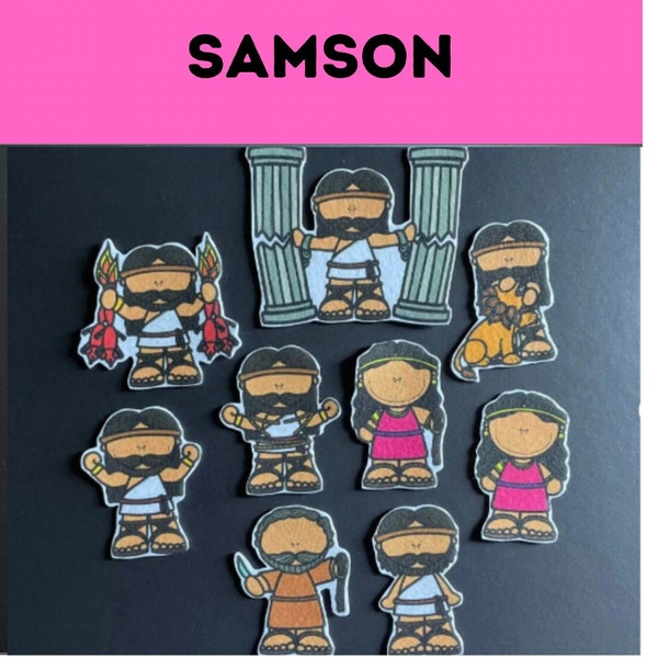 Samson Bible Felt Pieces  // Flannel Board Pieces  // Preschool  // Sunday School //