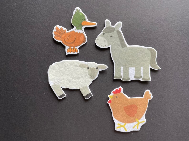 Farm Felt Set Flannel Board Pieces Felt Board Animals Pretend Play