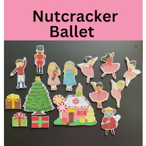 Nutcracker Ballet Felt Set // Flannel Board Pieces // Nutcracker // Ballerinas // Creative Play // Christmas Play //