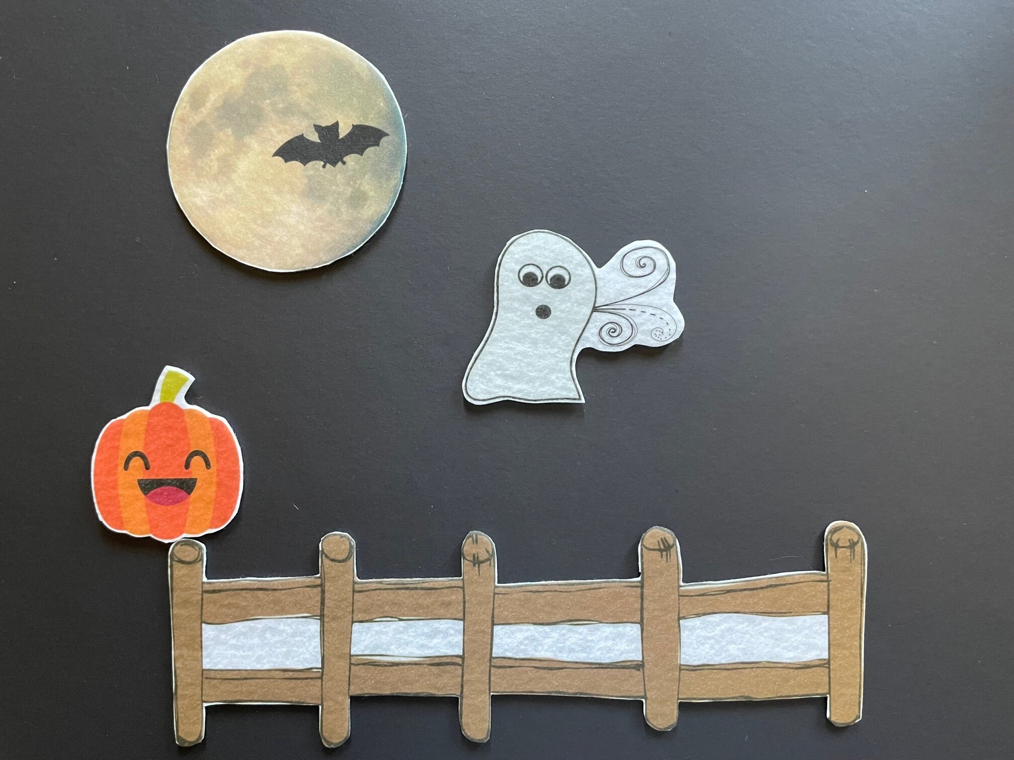 5 Little Pumpkins Felt Board Story // Flannel Board Pieces // Pretend ...
