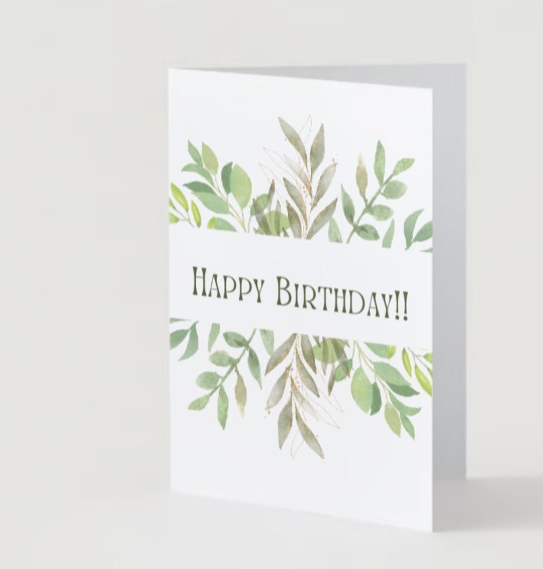 Happy Birthday Card Printable Pdf - Etsy