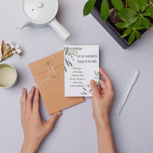 Carte de remerciement pour pasteur et sa femme imprimable pdf
