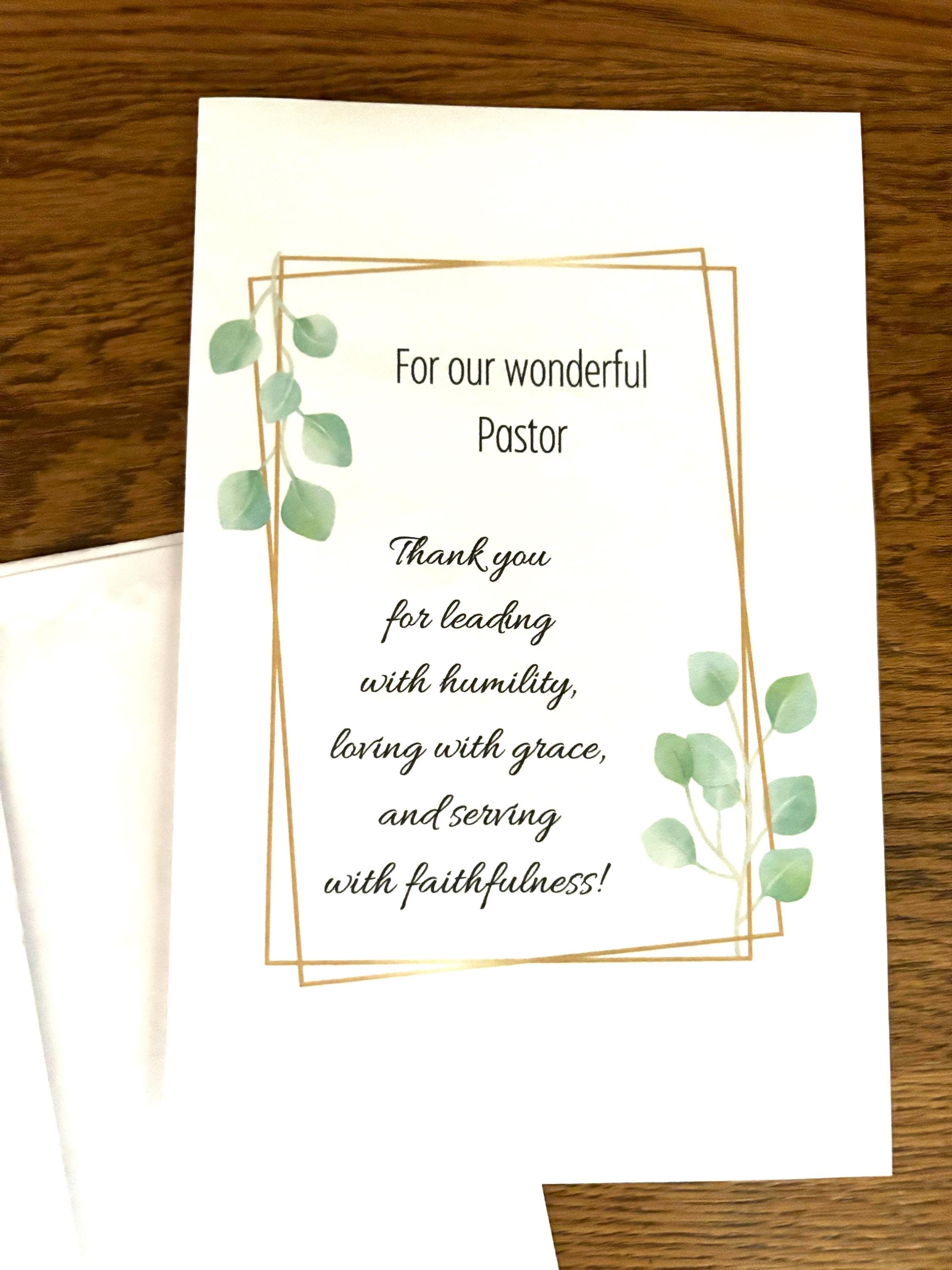 Pastor Appreciation Card Printable Pdf Etsy