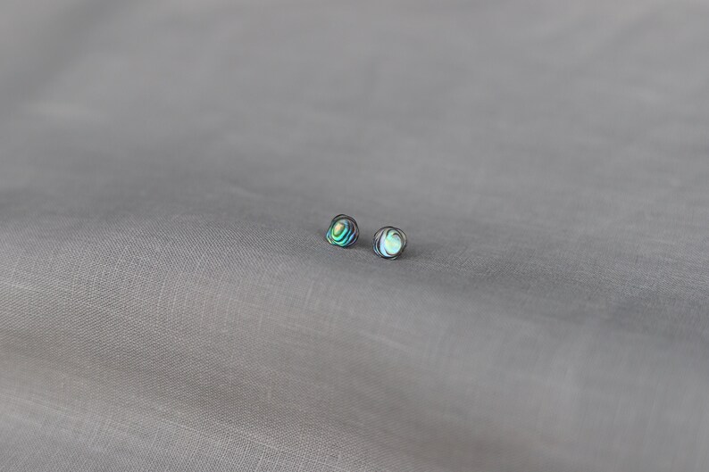 Paua shell studs dainty paua shell earrings abalone jewelry
