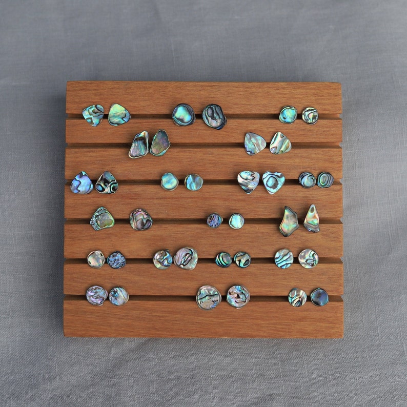 Paua shell studs dainty paua shell earrings abalone jewelry