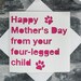 Mother's Day Pet Pets Card From the dog, cat fur baby, greeting card from the pet, mum, gift for mum, mom, funny mothers day card