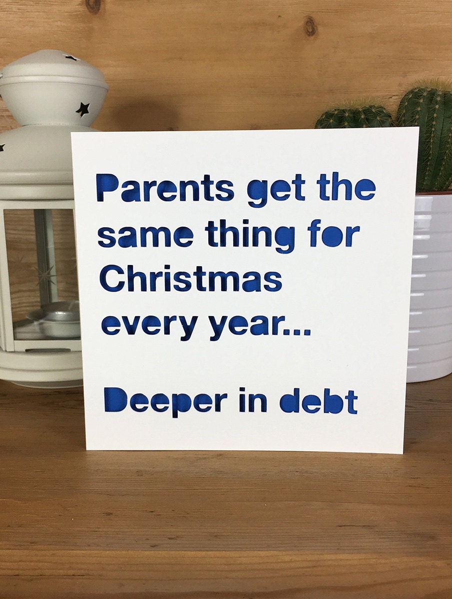 Mum and Dad Christmas Card Parents Funny Christmas card mam Etsy