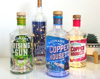 Light-up Adnams Vodka bottle portable battery operated