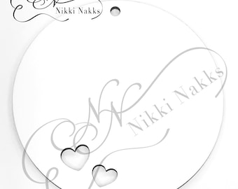 Round Ornament with Heart Cutouts Sublimation Blank - 4"