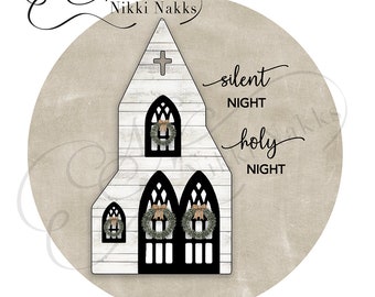 Silent Night Sublimation Design - PNG File