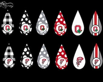 OFFICIALLY LICENSED - Ohio State Earrings / School Spirit Earrings - Sublimation