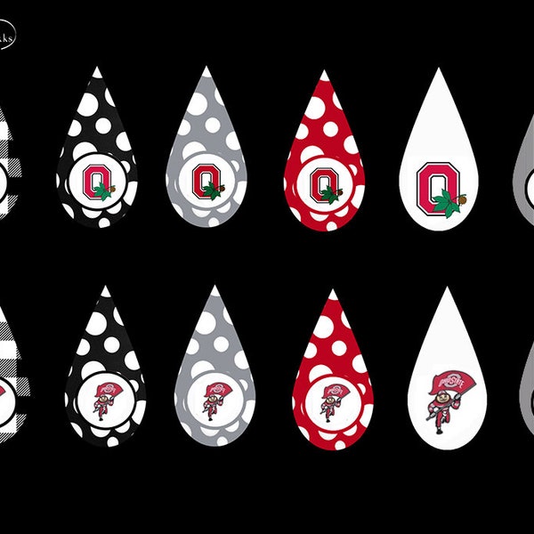 OFFICIALLY LICENSED - Ohio State Earrings / School Spirit Earrings - Sublimation