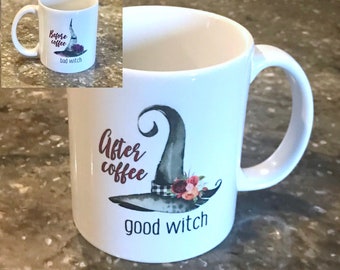 Good Witch Bad Witch Coffee Mug -Free Domestic Shipping